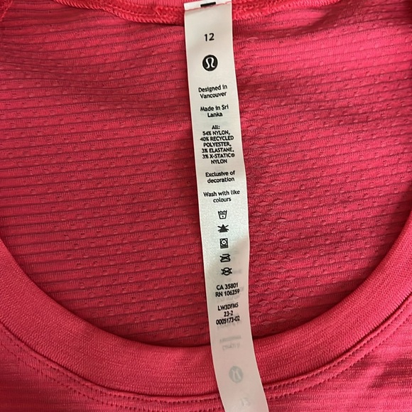 Pink Lululemon Swiftly Tech Size 12 Shirt - Picture 2 of 5